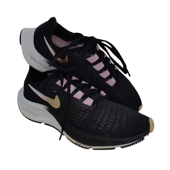Nike Air Zoom Pegasus 37 Womens Pre-owned Black/Pink Running Sneakers-sz. 7 1/2 - Picture 1 of 7